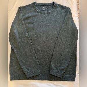 EUC! Grayers Wool Blend Dark Green Crewneck Sweater, sz XL